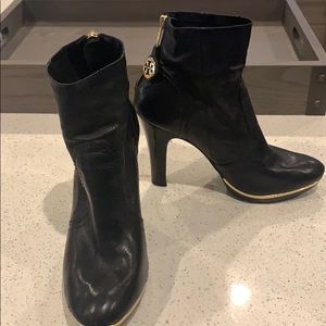 Tori Burch Black leather bootie